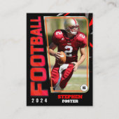 ブラックサッカーとレッドサッカーのトレーディングカードカスタムプレーヤー コーリングカード (正面)