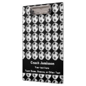 ブラックサッカーのボールの模様(コーチ、名前、 クリップボード (左)