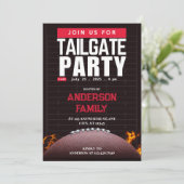 ブラックサッカーテールゲートパーティー 招待状 (スタンド正面)