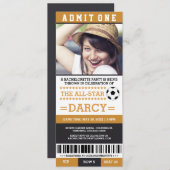 ブラックサッカーバチェロレッテ招待状 招待状 (正面/裏面)