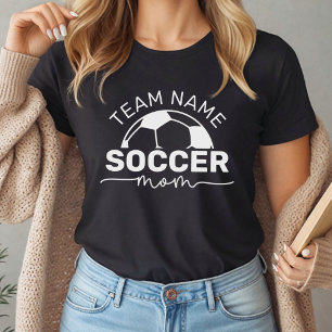 ブラックサッカーパーソナライズされたママ トライブレンドTシャツ