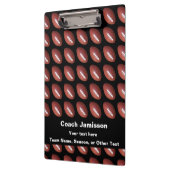 ブラックサッカーパーソナライズされた、名前、コーチ クリップボード (左)