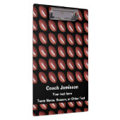 ブラックサッカーパーソナライズされた、名前、コーチ クリップボード (右)