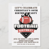 ブラックサッカーフォトバースデーパーティー招待状 (正面)