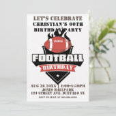 ブラックサッカーフォトバースデーパーティー招待状 (スタンド正面)