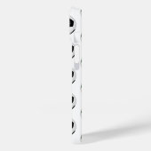 ブラックサッカーボールの緑モノグラムの模様 Case-Mate iPhoneケース (裏面 / 左)