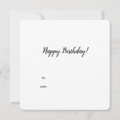 ブラックサッカー誕生日カード カード (裏面)