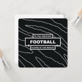 ブラックサッカー誕生日カード カード (正面/裏面インサイチュ)