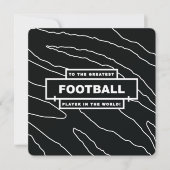 ブラックサッカー誕生日カード カード (正面)