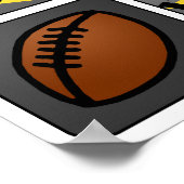 ブラックサッカー ポスター (角)