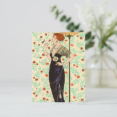 ブラックサテンとバラバイジョージバービア ポストカード (スタンド正面)