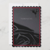 ブラックサテンのシルエット独身パーティー招待状 招待状 (裏面)