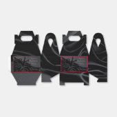 ブラックサテンのシルエット バチェラーパーティー フェイバーボックス (折り畳みなし)