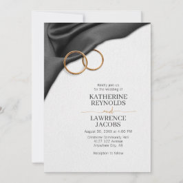 ブラックサテン結婚式招待状 招待状