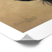 ブラックサテン – プリント (角)