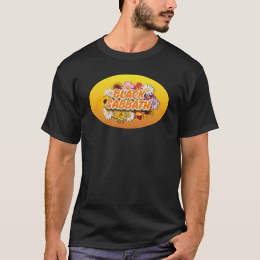 ブラックサバス フローラル Tシャツ (正面)