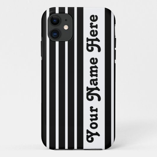 ブラックサファリのストライプに名前 Case-Mate iPhoneケース (裏面)