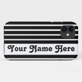 ブラックサファリのストライプに名前 Case-Mate iPhoneケース (裏面(横))