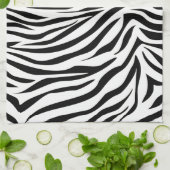 ブラックサファリゼブラ キッチンタオル (折り畳み)