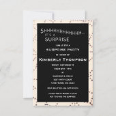 ブラックサプライズ誕生日カスタムエージ招待状 招待状 (正面)