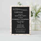 ブラックサプライズ誕生日カスタムエージ招待状 招待状 (スタンド正面)