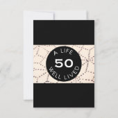 ブラックサプライズ誕生日カスタムエージ招待状 招待状 (裏面)