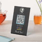 ブラックサロンGoogleレビューカウンタスタンドテンプレート 台座サイン (インサイチュ)