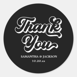ブラックサンキューユー結婚式の引き出物 ラウンドシール