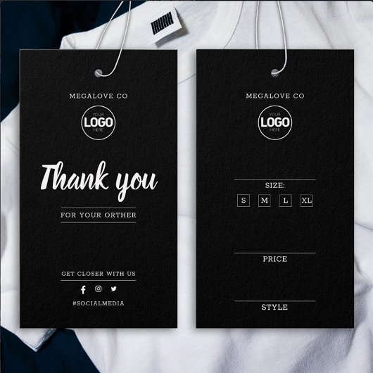 ブラックサンキューロゴ価格サイズ服つるラベル