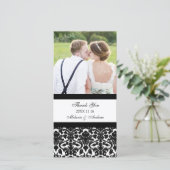 ブラックサンキュー結婚の写真カード サンキューカード (スタンド正面)