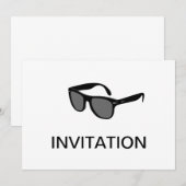 ブラックサングラスの招待状 招待状 (正面/裏面)