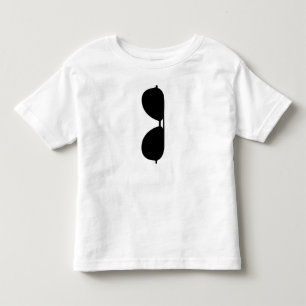 ブラックサングラスアビエータグラスグラフィック男の赤ちゃん トドラーTシャツ