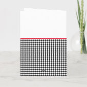 ブラックサングラスチェッカーボードカスタムスポーツおもしろい カード (裏面)