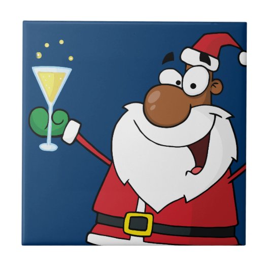 ブラックサンタからハッピーホリデーズトースト タイル (正面)