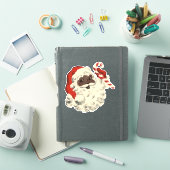 ブラックサンタとキャンディーケーン シール (iPadカバー)