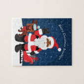 ブラックサンタとソリ ジグソーパズル (横)