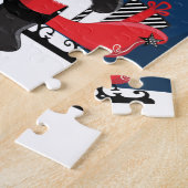 ブラックサンタとソリ ジグソーパズル (側面)