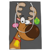 ブラックサンタとトナカイ ミディアムペーパーバッグ (正面)