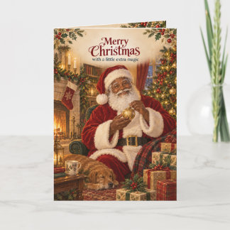 ブラックサンタのあったかクリスマスカード カード