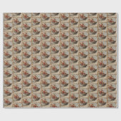 ブラックサンタのミッドナイトそりライド ラッピングペーパー (フラット)