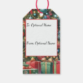 ブラックサンタアド文字と名前クリスマス ギフトタグ (裏面)