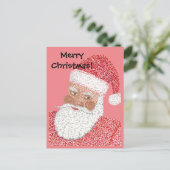 ブラックサンタインポインティリズムカスタムはがき ポストカード (スタンド正面)