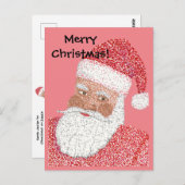 ブラックサンタインポインティリズムカスタムはがき ポストカード (正面/裏面)