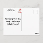 ブラックサンタインポインティリズムカスタムはがき ポストカード (裏面)