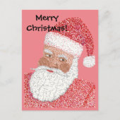 ブラックサンタインポインティリズムカスタムはがき ポストカード (正面)