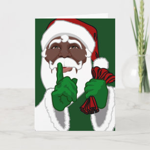 ブラックサンタカーカスタムドのクリスマスグリーティングカード シーズンカード