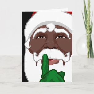 ブラックサンタカード オーダーメイド クリスマスグリーティングカード シーズンカード