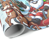 ブラックサンタクリスマスデコレーション – ラッピング紙 ラッピングペーパー (ロールコーナー)