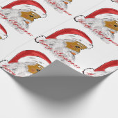 ブラックサンタクリスマスラッピング紙 ラッピングペーパー (角)