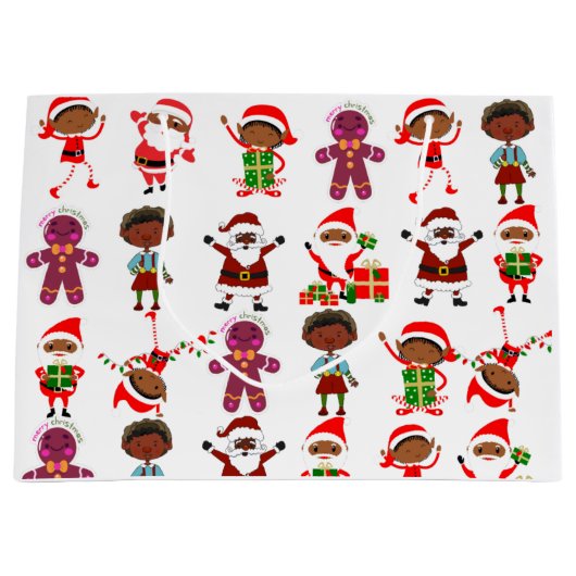 ブラックサンタクリスマス抱き枕 ラージペーパーバッグ (正面)